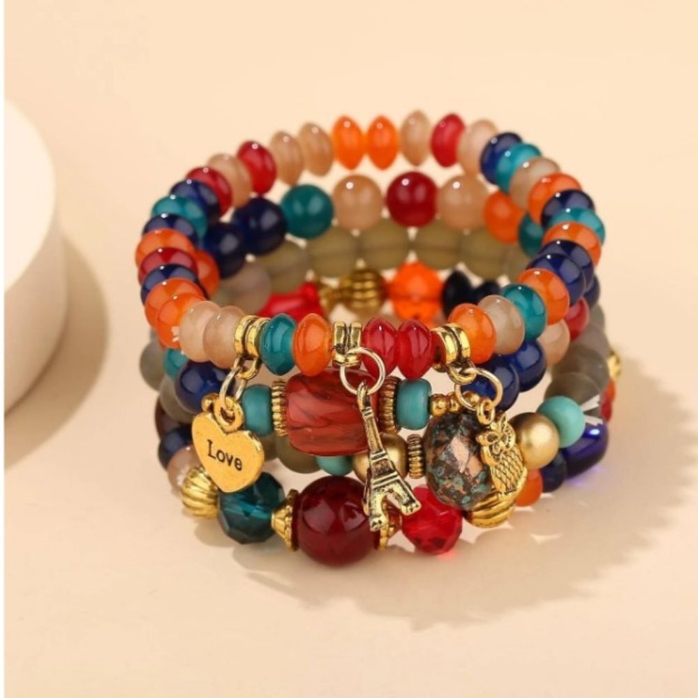 3 for $35 / 4 pieces bracelet with colorful bead - Picture 1 of 3